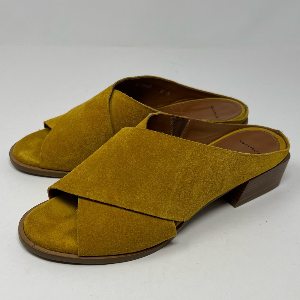 Aquatalia Helen suede heeled mules